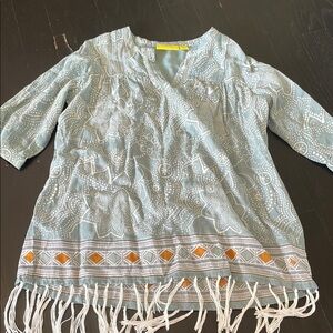 Roller Rabbit Blue and Orange Tunic Top